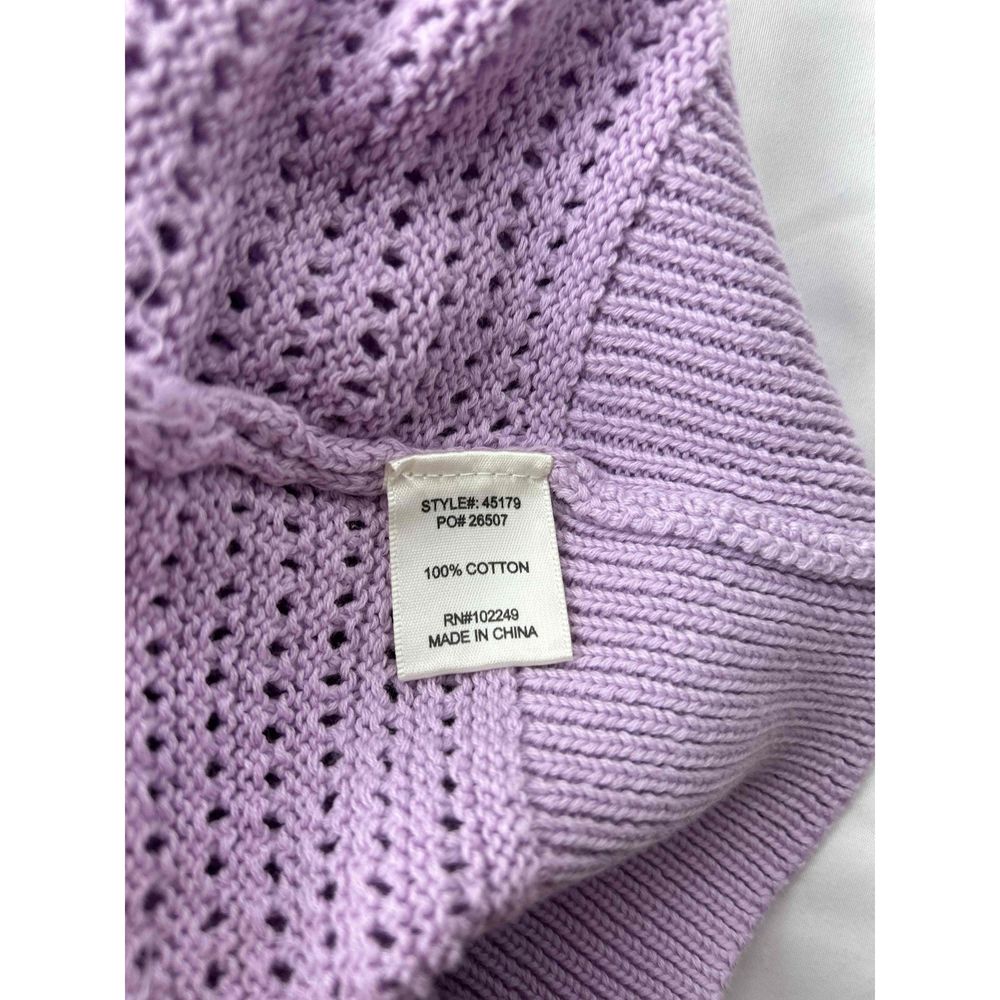 Skies Are Blue Womens Lilac Sleeveless Knit Top Large - Picture 6 of 9